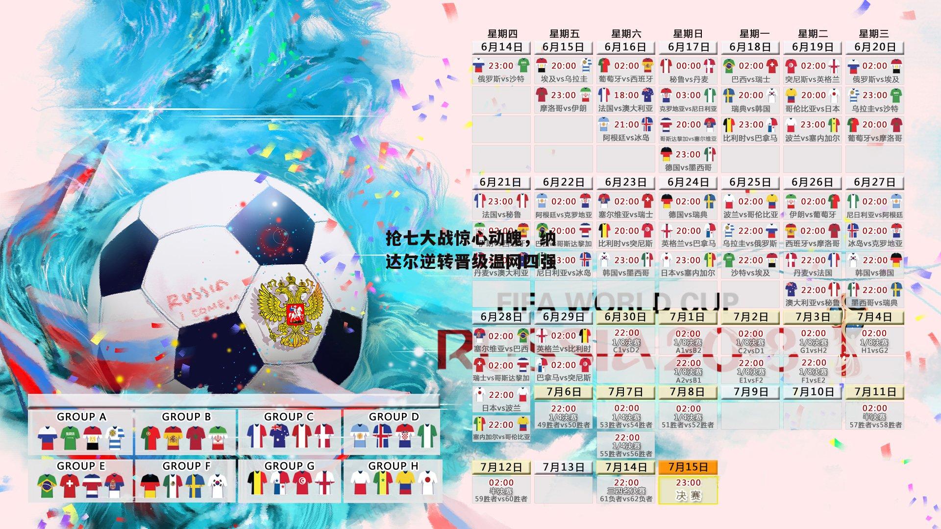 抢七大战惊心动魄，纳达尔逆转晋级温网四强